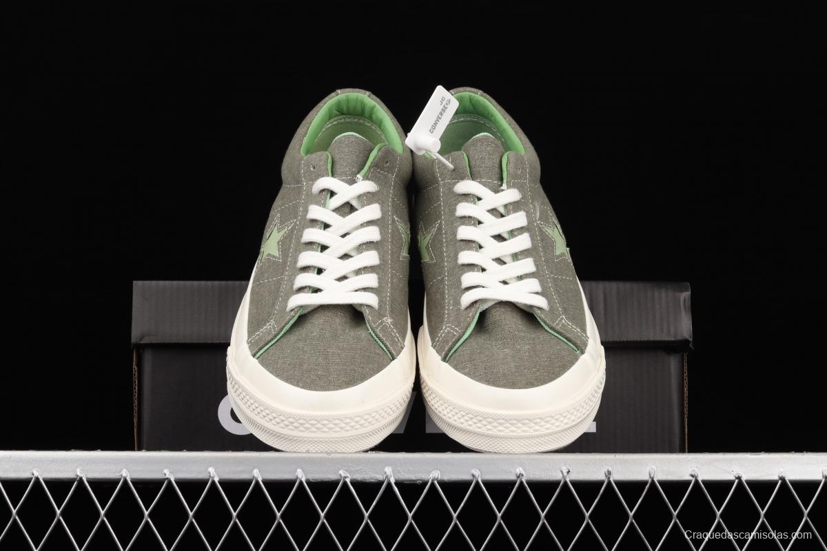 Converse One Star Sunbaked Converse washing one-star green low-top casual board shoes 164361C