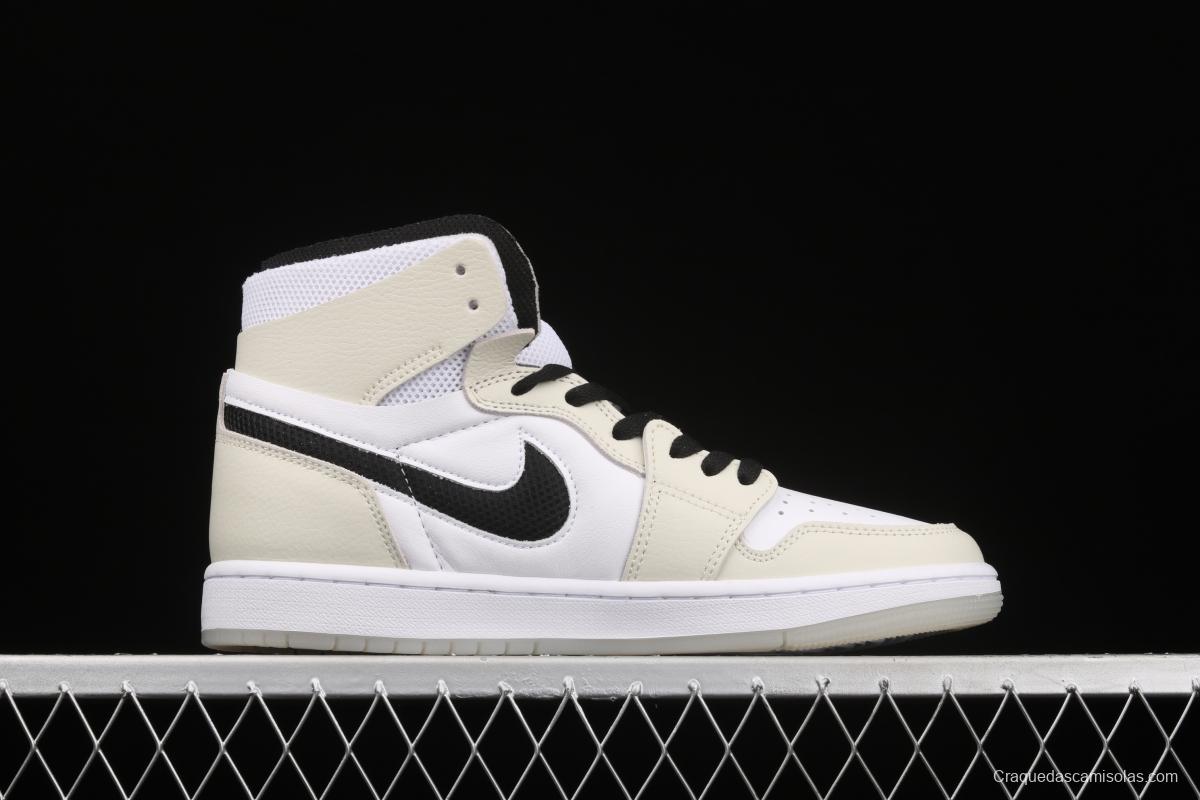 Air Jordan 1 Zoom Air CMFT Pearl White High Top Basketball shoes CT0979-002