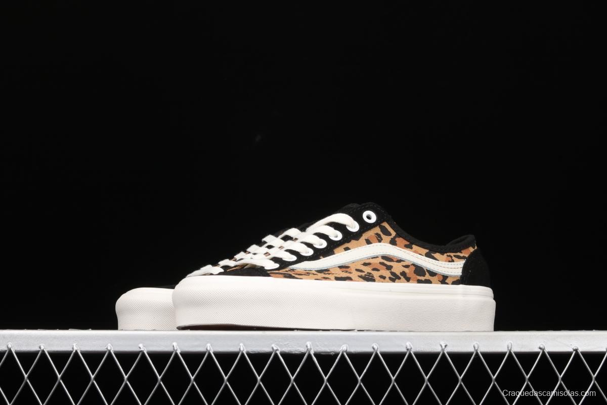 Vans Style 36 Decon Sf Vance leopard print spliced fur retro low upper shoes VN0A3MVL4Y5