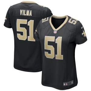 Women's Jonathan Vilma Black Retired Player Limited Team Jersey