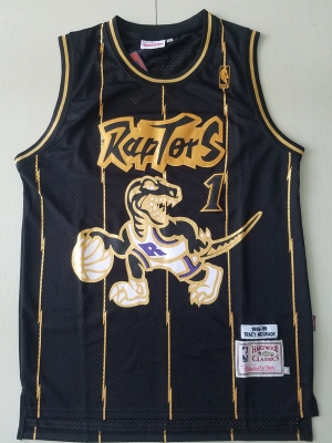 Tracy McGrady 1 1998-99 Throwback Classics Black Golden Edition Jersey