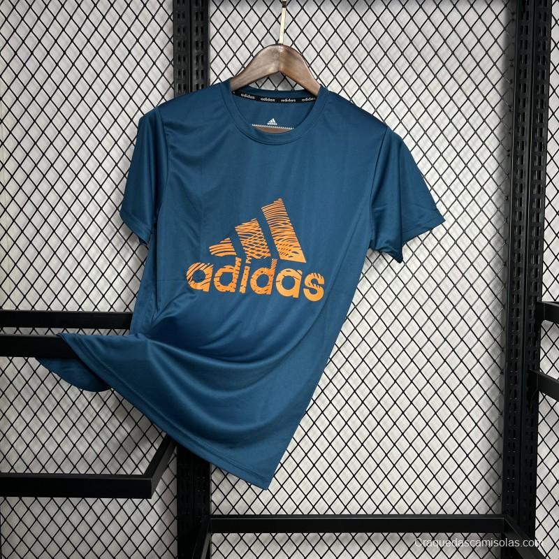 2024 Adidas Blue Cotton T-shirt  #1033