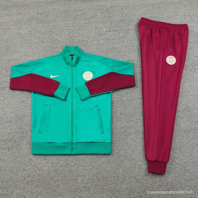 24/25 PSG Green Full Zipper Jacket +Long Pants